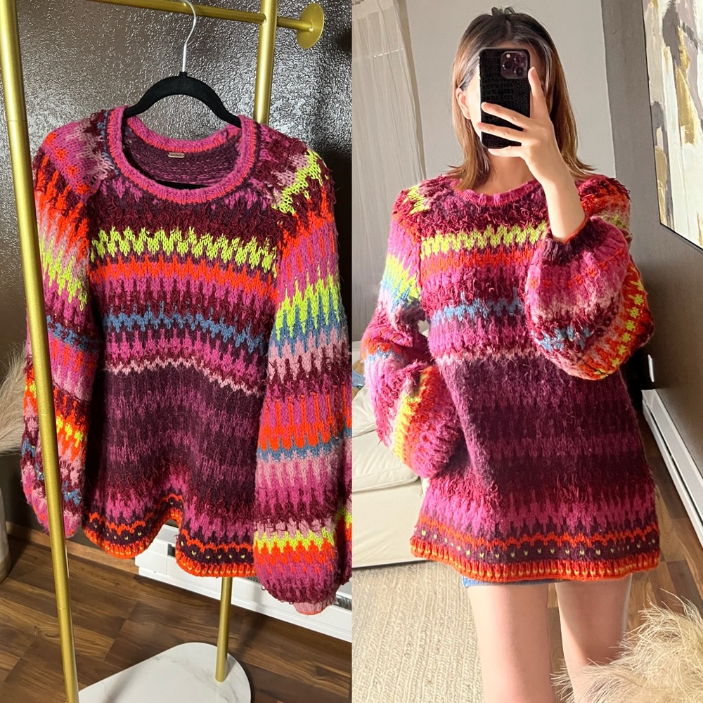 NWOT Free People Wool Sweater oversized